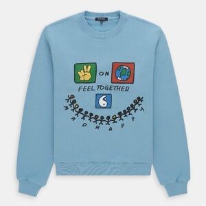 NWT Madhappy 6th Anniversary Limited Edition Peace On Earth Crewneck Sweatshirt